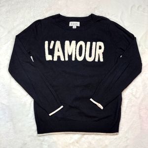 Elle Black and White Crew Neck Sweater
